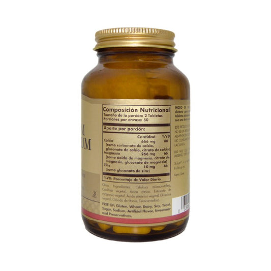 Calcio, Magnesio y Zinc x 100 tabletas - Artemisa Productos Naturales