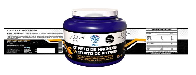 Citrato de Magnesio Naranja + Potasio 300gr - Artemisa Productos Naturales