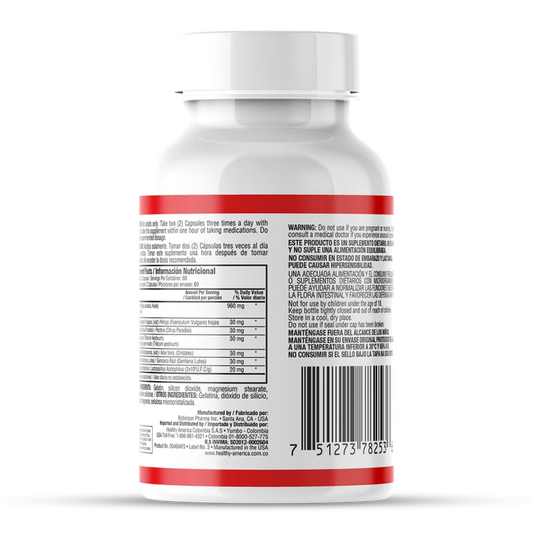 Fibaxil con hierbas y probióticos x 120 cápsulas - Artemisa Productos Naturales