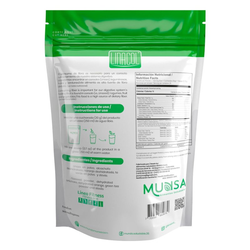 Fibra con alcachofa 500 gr - Artemisa Productos Naturales