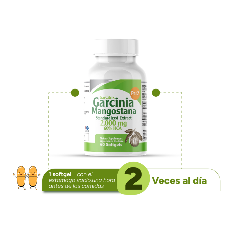 Garcinia Mangostana 2000 mg x 60 softgels - Artemisa Productos Naturales