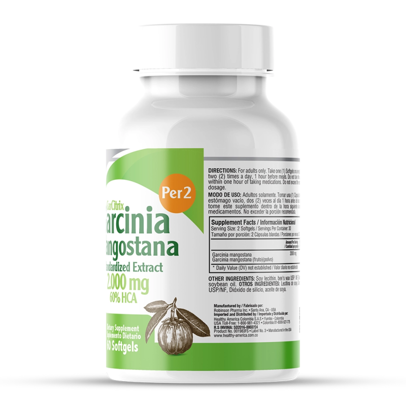 Garcinia Mangostana 2000 mg x 60 softgels - Artemisa Productos Naturales