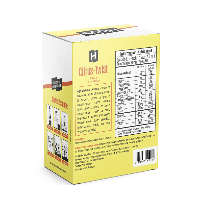 Higgs Citrus Twist Caja x20 und - Artemisa Productos Naturales