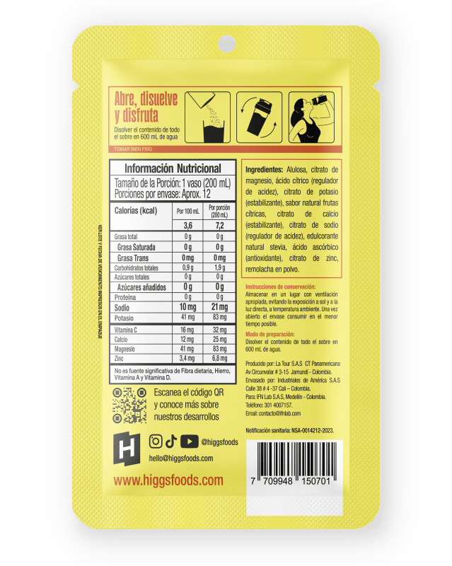 Higgs Citrus Twist x4 und - Artemisa Productos Naturales