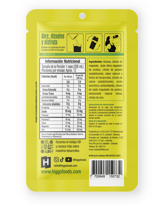 Higgs Lemon Lime x4 und - Artemisa Productos Naturales