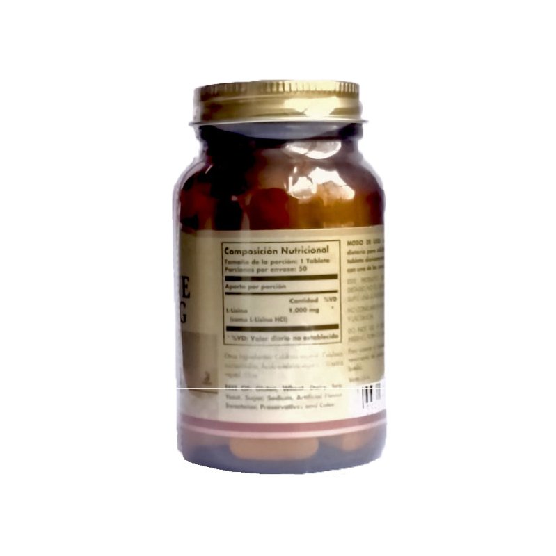 L - Lisina x 50 tabletas vegetarianas - Artemisa Productos Naturales