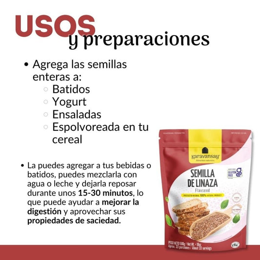LINAZA SEMILLA 500 g KARAVANSAY - Artemisa Productos Naturales