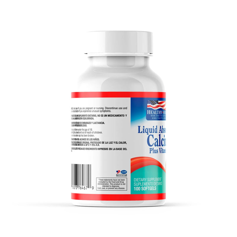 Liquid Calcium + Vitamina D3 x 100 softgels - Artemisa Productos Naturales