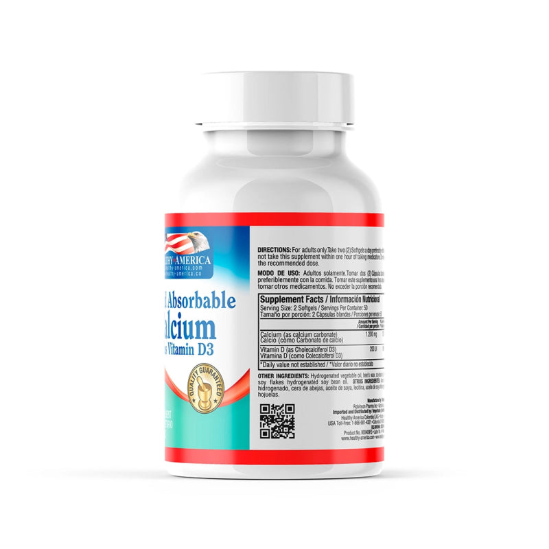 Liquid Calcium + Vitamina D3 x 100 softgels - Artemisa Productos Naturales