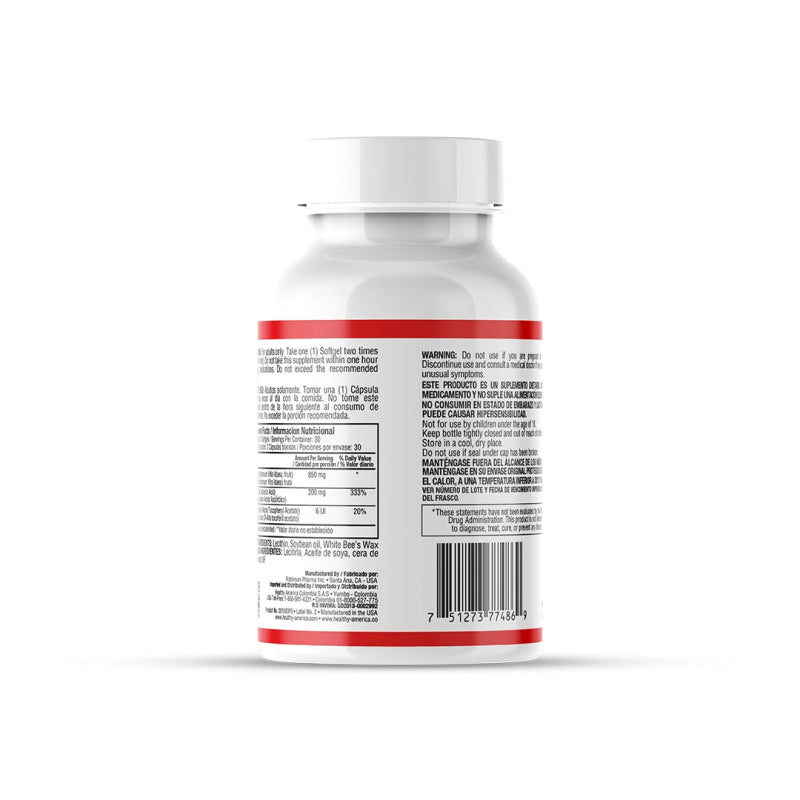 Mega Cranberry Con Vitaminas C y E x 60 softgels - Artemisa Productos Naturales