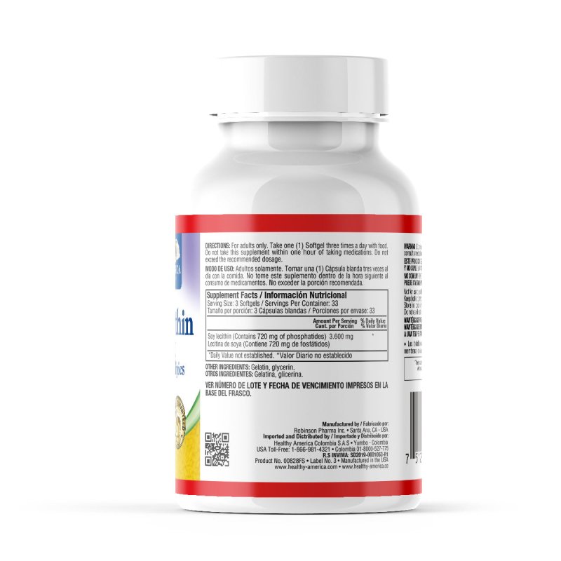 Mega Lecithin 1200 mg x 100 softgels - Artemisa Productos Naturales
