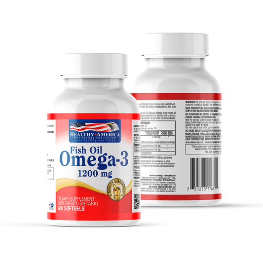 Omega 3 fish oil 1200 mg x 200 cápsulas - Artemisa Productos Naturales