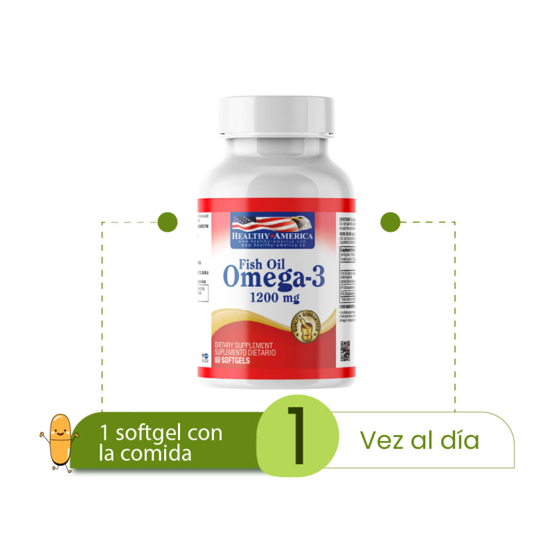 Omega 3 Fish Oil 1200 mg x 60 softgels - Artemisa Productos Naturales