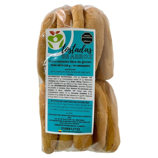 Pan Tajado de Arroz Sin Gluten - 220g - Artemisa Productos Naturales