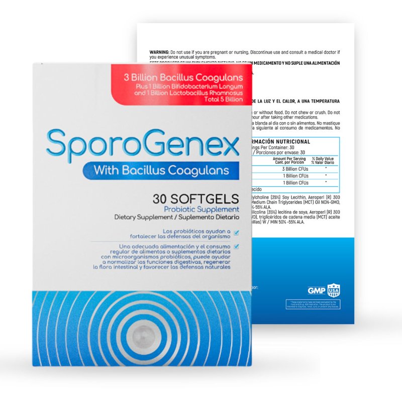 Sporogenex 30 Softgels - Artemisa Productos Naturales