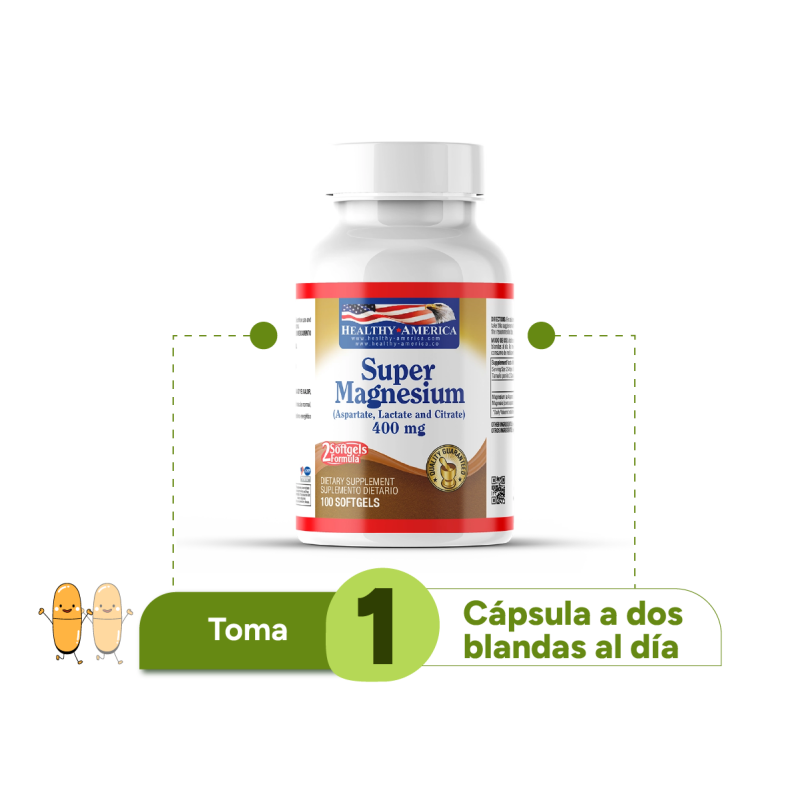 Super Magnesio 400 mg x 100 softgels - Artemisa Productos Naturales