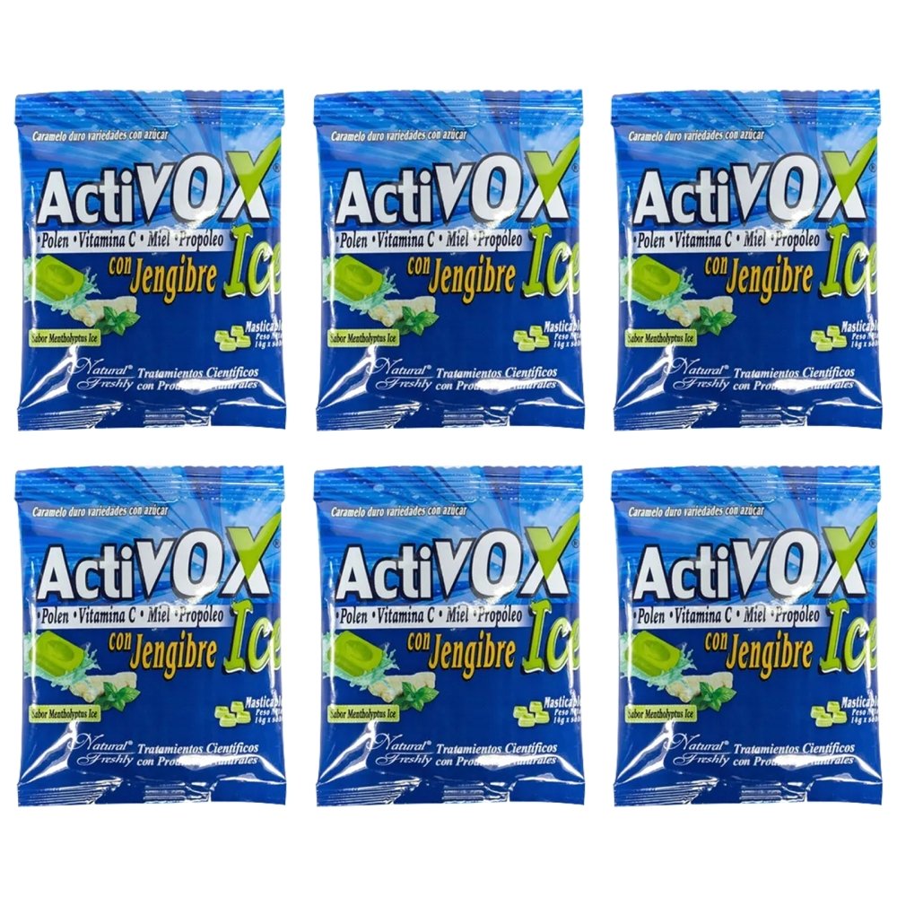 Activox Pastillas Masticables con Polen, Vitamina C, Miel, Propóleo y Jengibre - Artemisa Productos Naturales