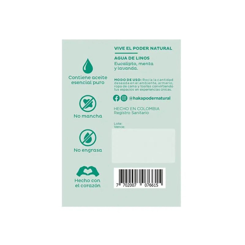 Agua para linos y Ambientes Eucalipto 200ml - Artemisa Productos Naturales