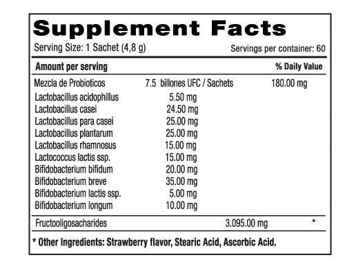 B Well probióticos y prebióticos en polvo x 60 sachets - Artemisa Productos Naturales