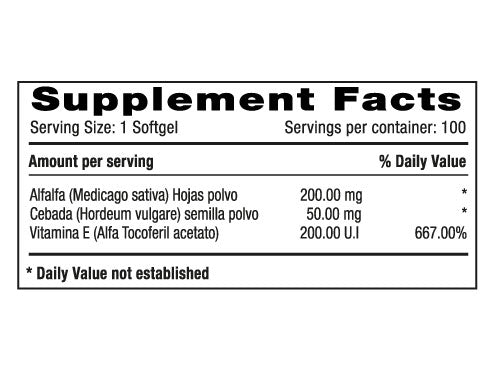 Chlo green x 100 softgels - Artemisa Productos Naturales
