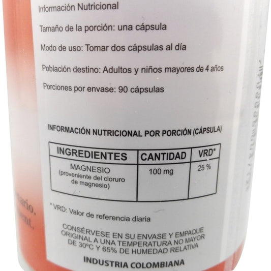 Cloruro de magnesio x 90 cápsulas - Artemisa Productos Naturales
