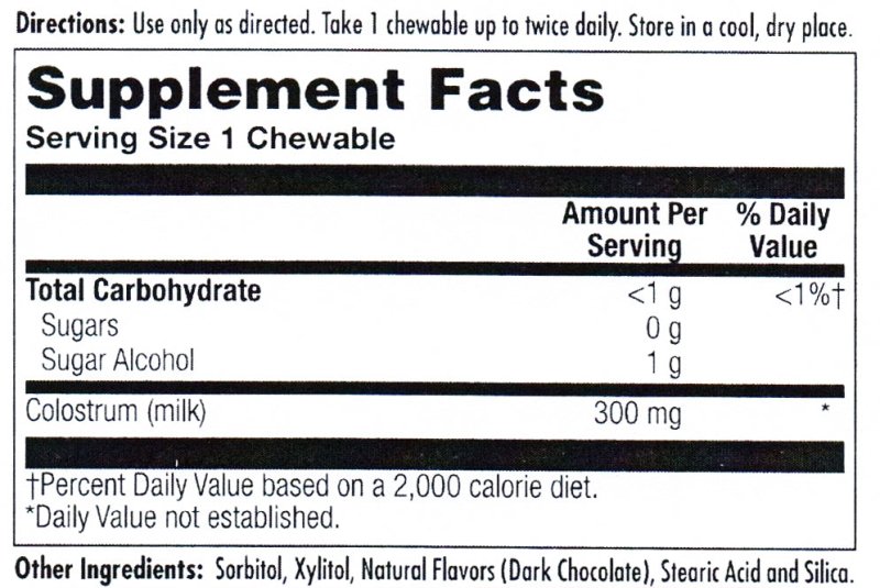 Dino Colostrum x 60 tab masticable - Artemisa Productos Naturales