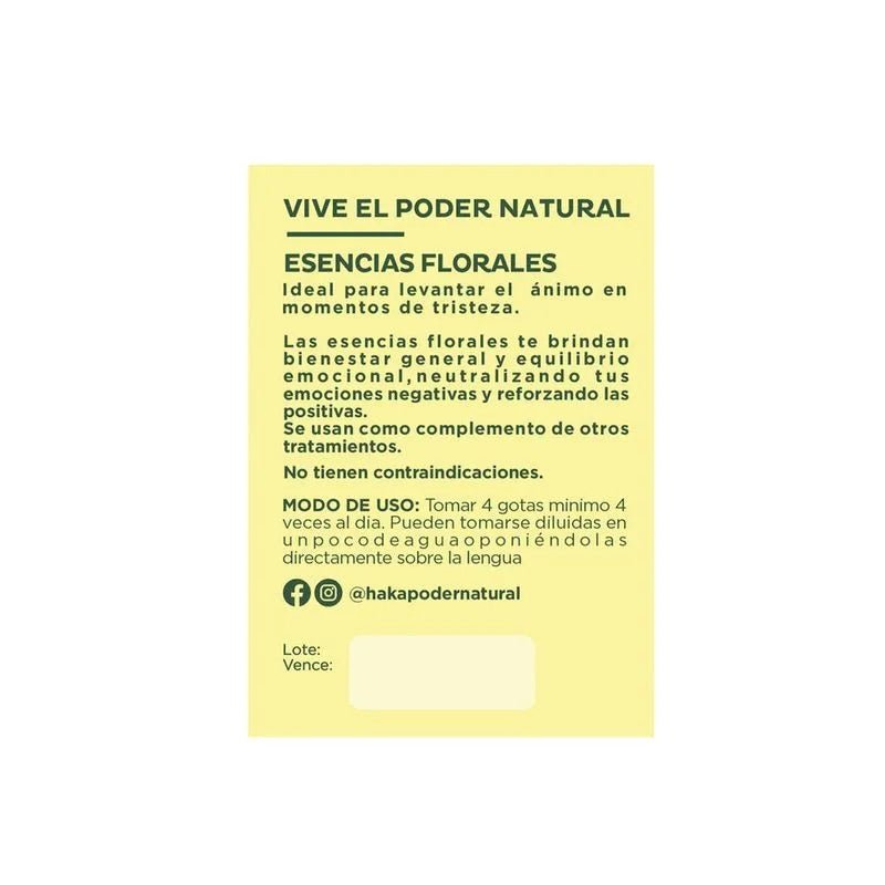 Esencia floral optimismo x 30ml - Artemisa Productos Naturales