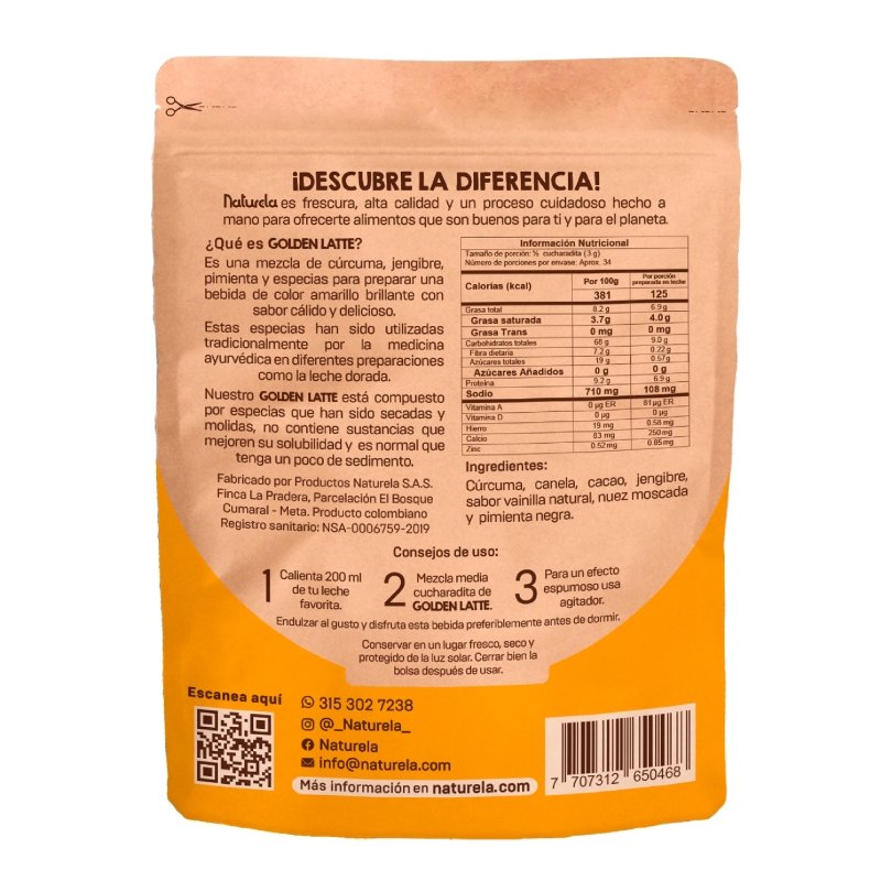 Golden Latte x 100 g - Artemisa Productos Naturales