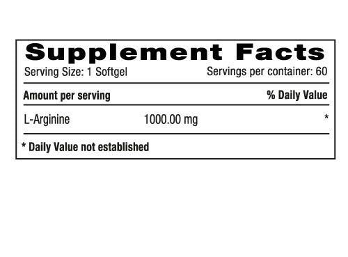 L- Arginina 1000 mg x 60 softgels - Artemisa Productos Naturales