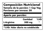 L Arginina 500 mg x 50 cápsulas vegetarianas - Artemisa Productos Naturales