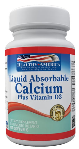 Liquid Calcium + Vitamina D3 x 100 softgels - Artemisa Productos Naturales