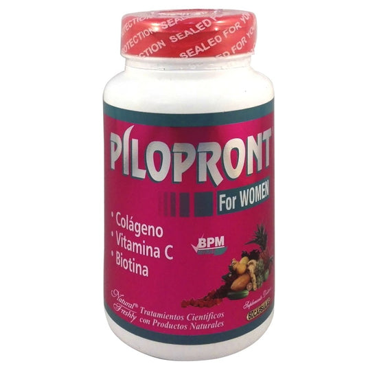 Pilopront for women x 60 cápsulas con colágeno, vitamina C y Biotina. - Artemisa Productos Naturales