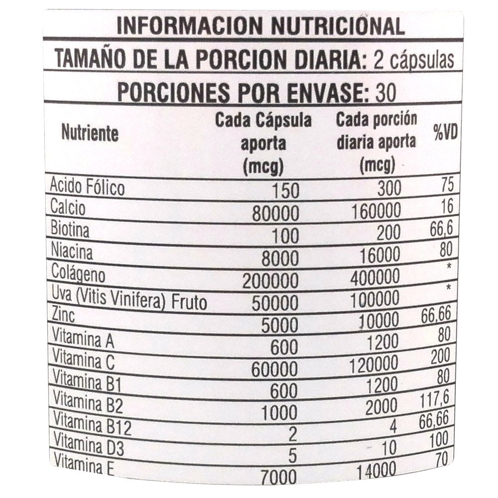 Pilopront para Hombres x 60 cápsulas con ácido fólico, calcio, biotina, zinc y vitaminas - Artemisa Productos Naturales