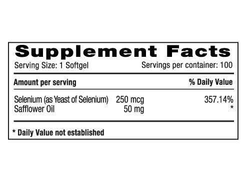 Selenio 250 mcg x 100 softgels - Artemisa Productos Naturales
