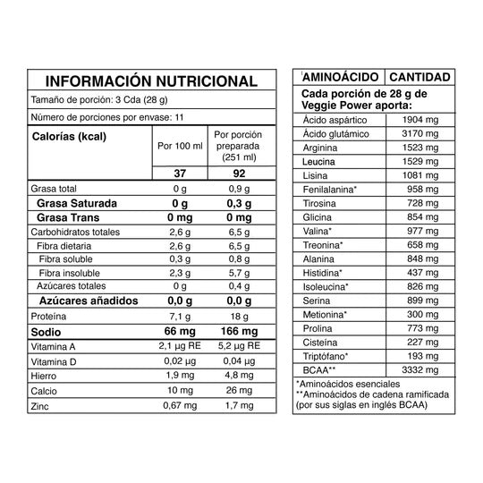 Veggie Power vainilla mini x 308 g - Artemisa Productos Naturales
