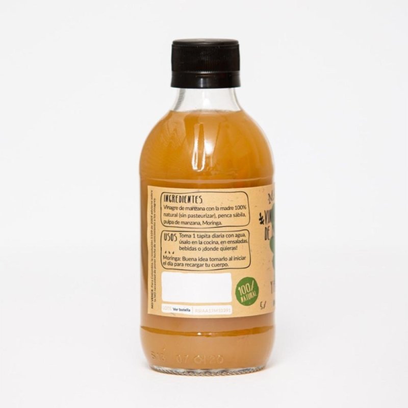 Vinagre de sidra de manzana con moringa y penca sábila x 250 ml - Artemisa Productos Naturales