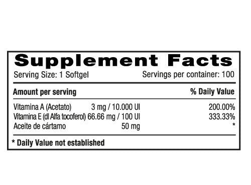 Vitamina A Plus Vitamina E x 100 softgels - Artemisa Productos Naturales