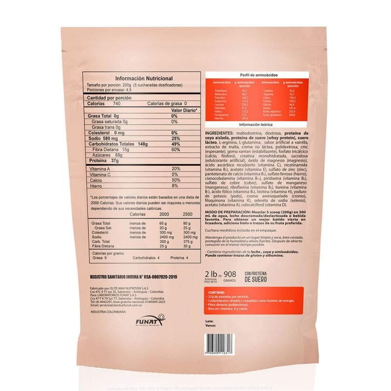 Whey protein hardcore x 2 LB - Artemisa Productos Naturales