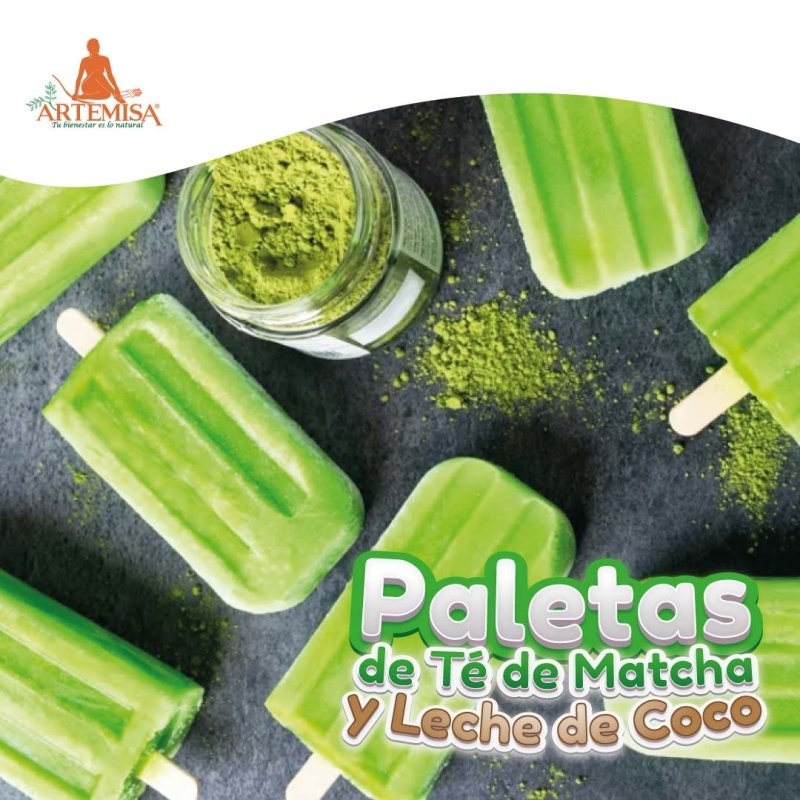 Paletas de té Matcha y Leche de Coco - Artemisa Productos Naturales