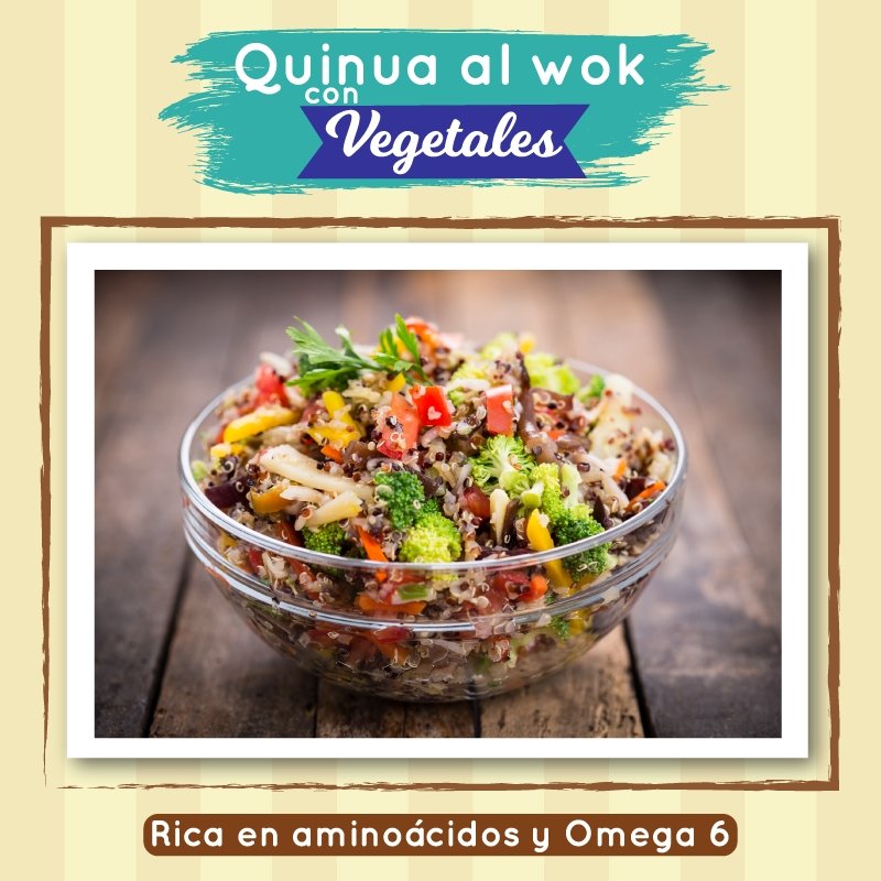 Quinua al wok con vegetales