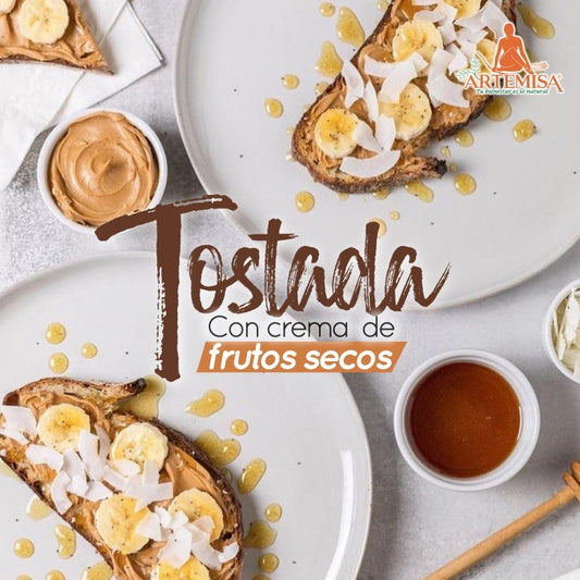 TOSTADA CON CREMA DE FRUTOS SECOS. - Artemisa Productos Naturales