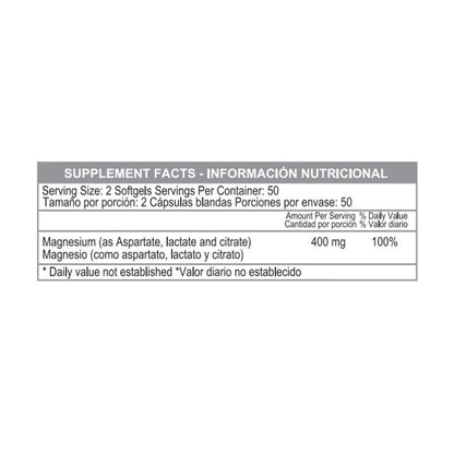 Super Magnesio 400 mg x 100 Softgels – Healthy America