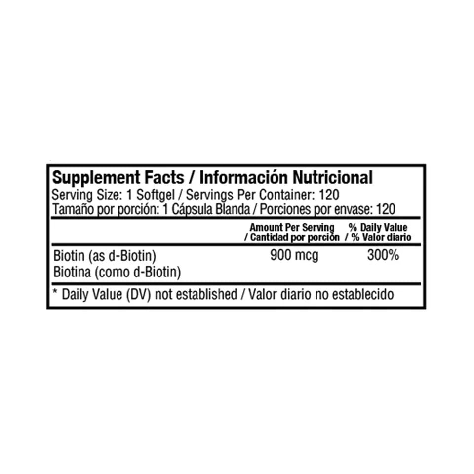 Biotina 900 mcg x 120 softgels