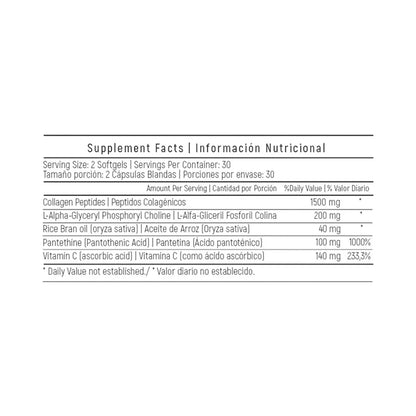 Collagen peptides 1500 mg vitamin C complex