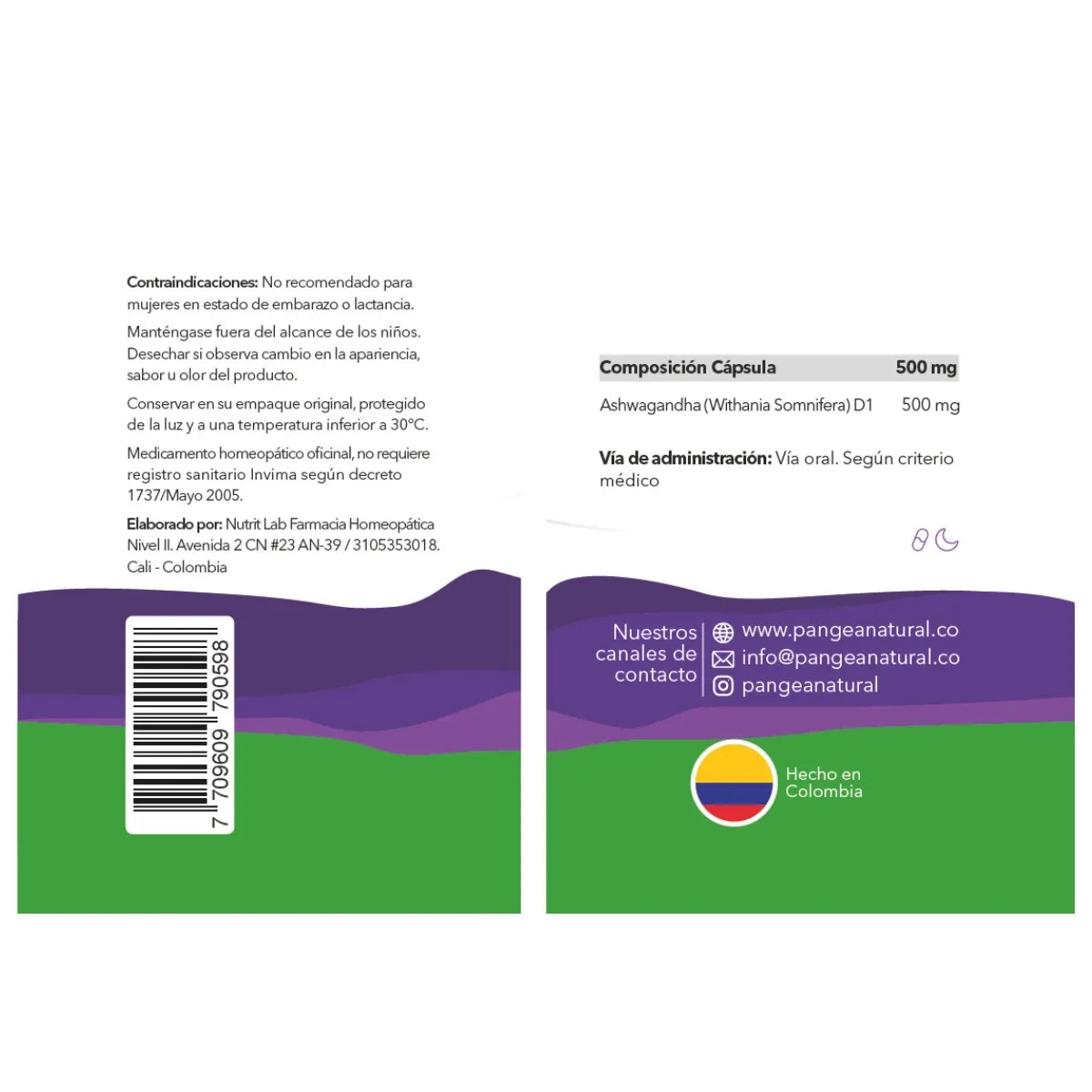 Ashwagandha x 60 Cápsulas – Pangea