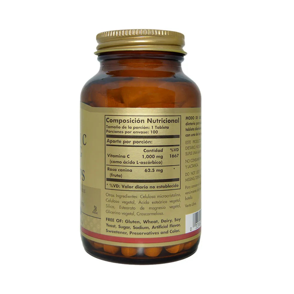 Vitamina C 1000 mg with Rose Hips x 100 Tabletas