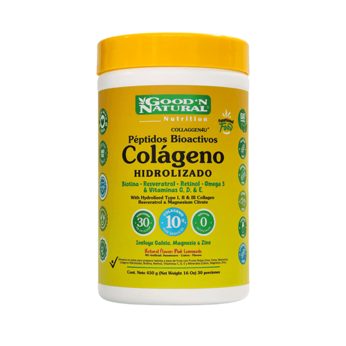 Péptidos Bioactivos: Colágeno Hidrolizado Good'N Natural Polvo 450g
