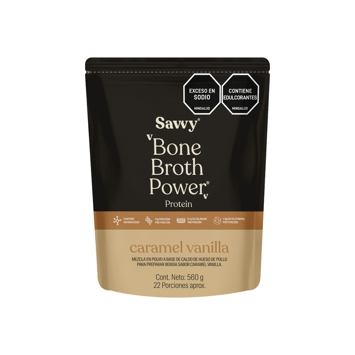 Bone broth vainilla caramelo x 560 gr