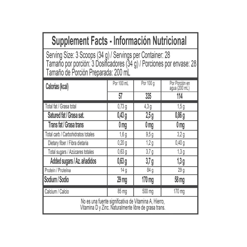 ISO Whey 100%  952 gr. 28 servicios