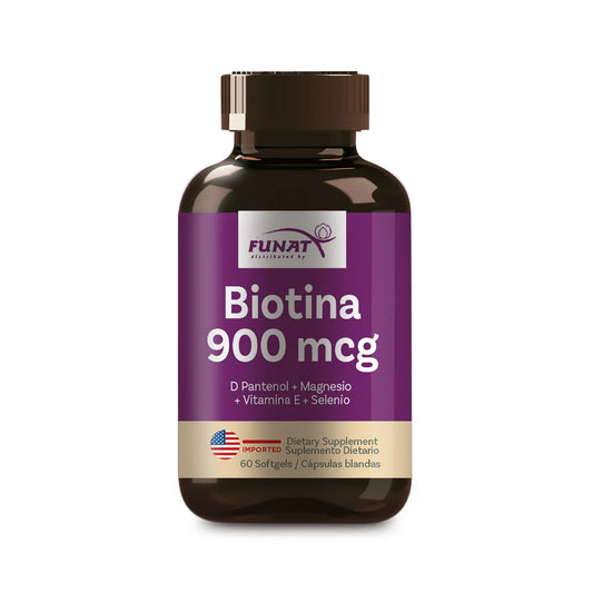Biotina 900 mcg + D Pantenol 60 softgels - Funat